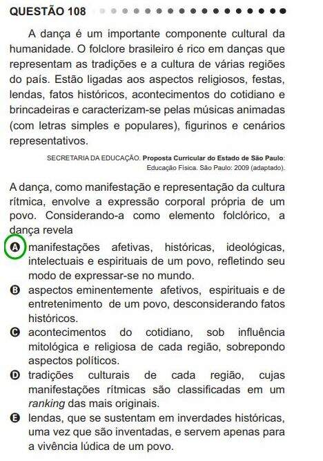 Questão 108 enem 2011
