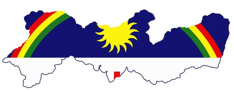 Bandeira de Pernambuco sobreposta ao mapa Bandeira de Pernambuco sobreposta ao mapa