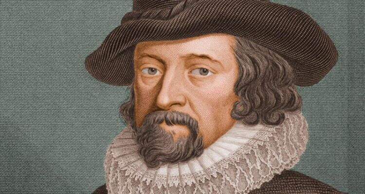 Perfil do filósofo inglês Francis Bacon Perfil do filósofo inglês Francis Bacon
