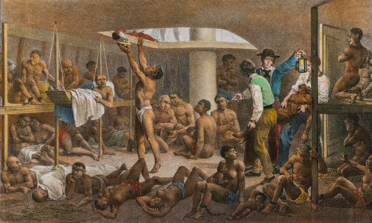 Imagem ilustrativa de um navio negreiro Imagem ilustrativa de um navio negreiro
